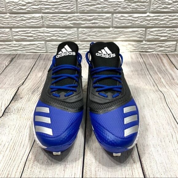 Adidas Blue Black Icon Bounce Baseball Cleats Size 7.5 main image 6